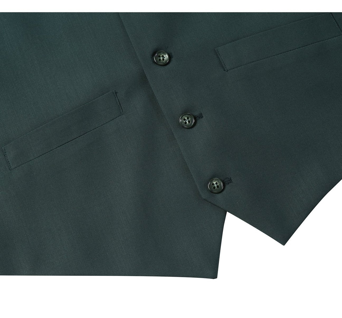 The Alessandro Vitello by Renoir Green Business Suit Vest, model 201-9, is a regular fit waistcoat crafted from a polyester-viscose blend. It features five buttons and two front pockets, making it an excellent choice for any sophisticated occasion.