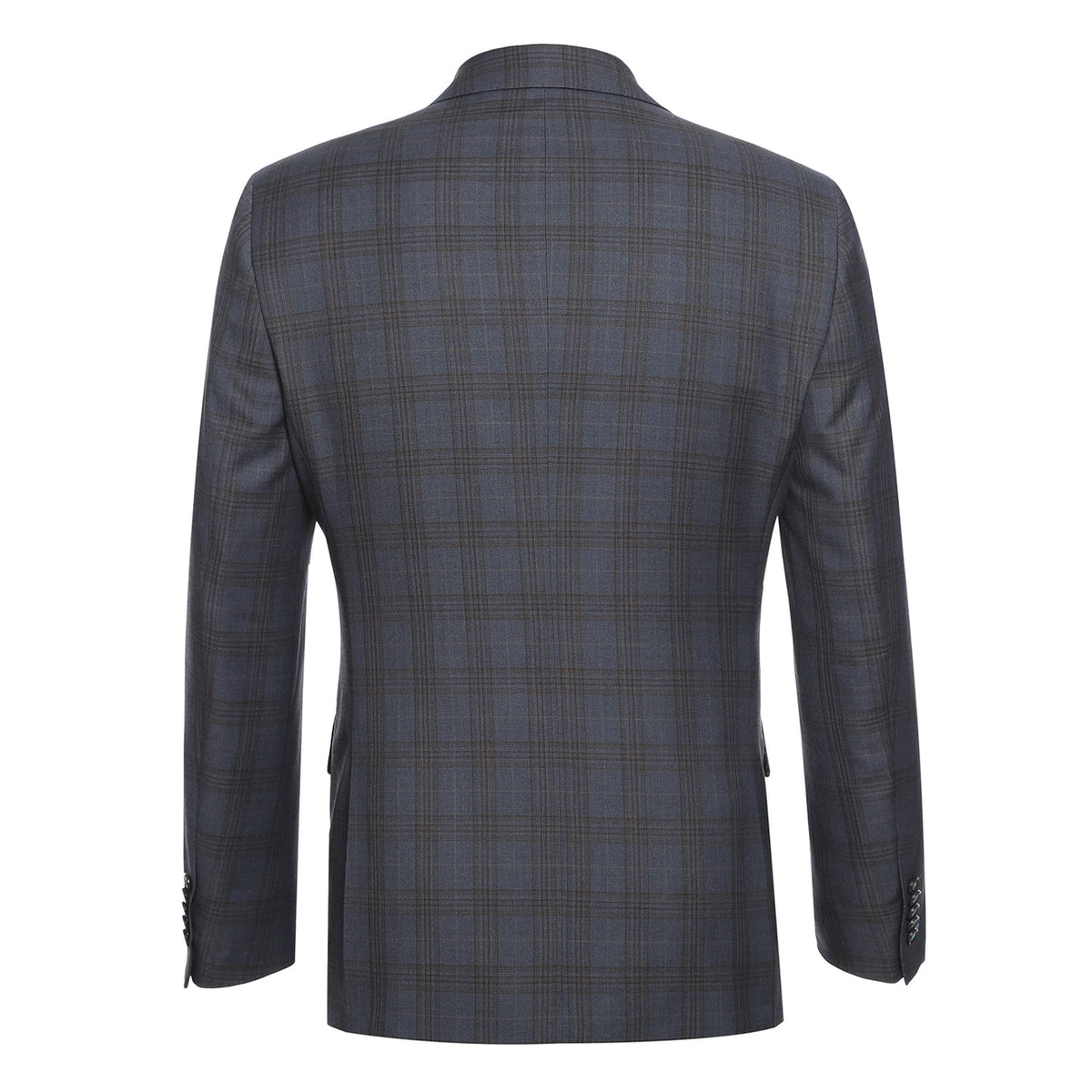 ENGLISH LAUNDRY Gray with Tan Check Notch Suit 7255555 Unique