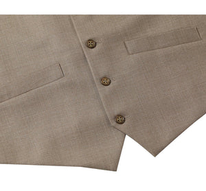 RENOIR Taupe Button Formal Suit Vest Regular Fit Suit Waistcoat 202-3