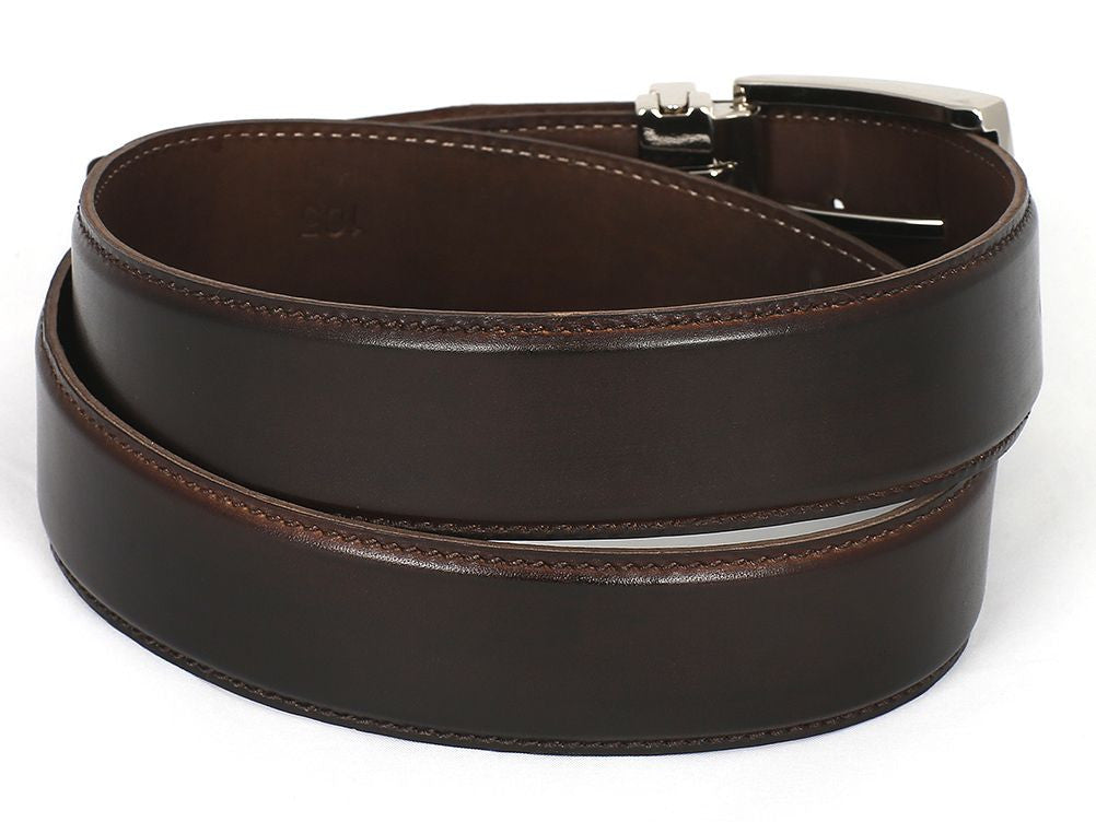 Paul Parkman Leather Belt Hand-Painted Dark Brown B01-DARK-BRW