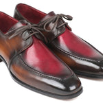 Paul Parkman Brown & Bordeaux Dual Tone Apron Derby Shoes - 33BB12
