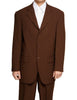Vinci Regular Fit 2 Piece 3 Button Suit (Brown) 3PP