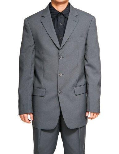 Vinci Regular Fit 2 Piece 3 Button Suit (Gray) 3PP