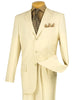 Vinci Regular Fit 2 Piece 3 Button Suit (Ivory) 3PP