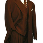 Vinci Regular Fit 3 Piece Single Breasted Suit (Cognac) 3TR-3