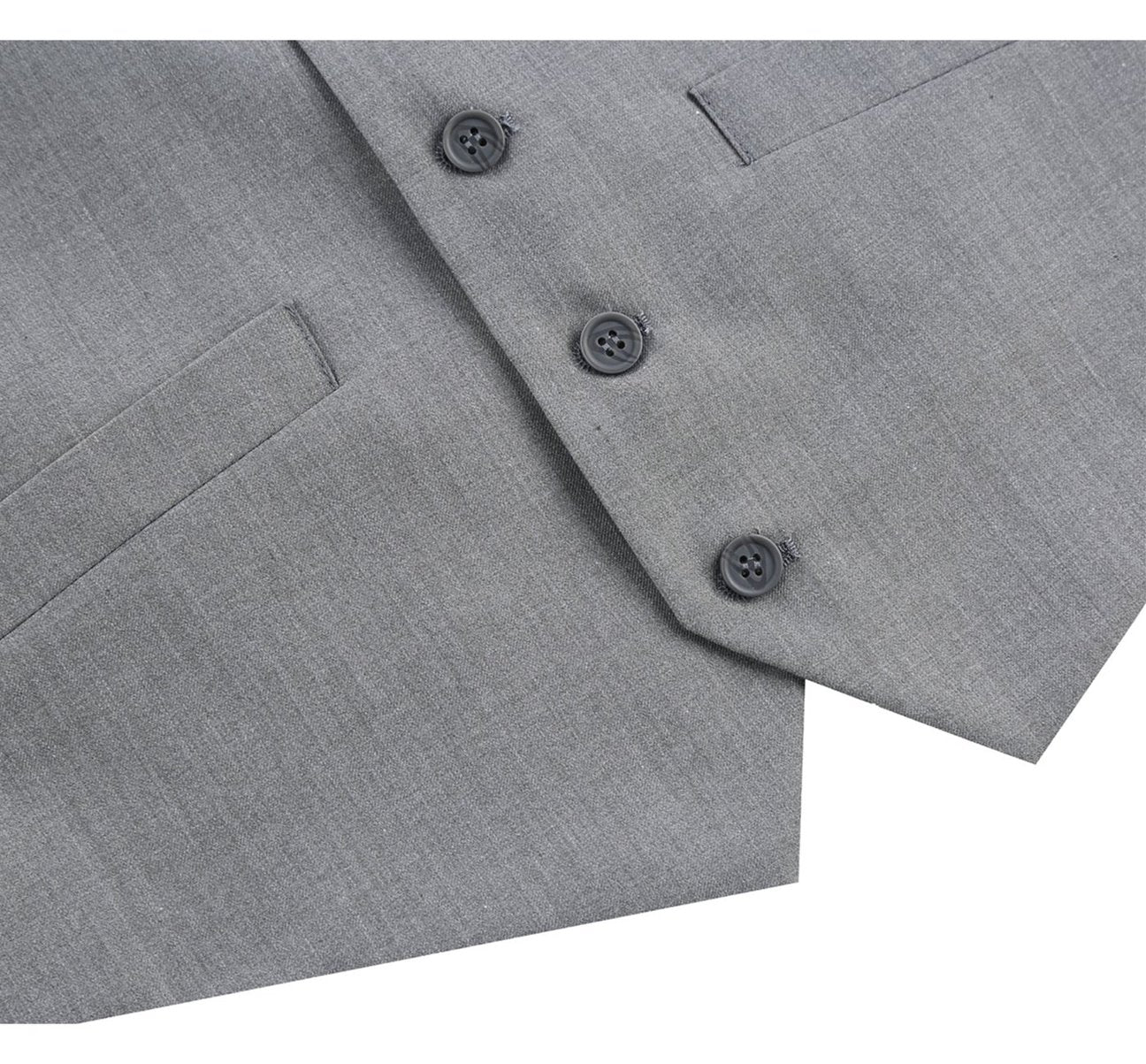 RENOIR Grey Button Formal Suit Vest Regular Fit Suit Waistcoat 202-2