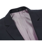RENOIR Dark Navy 2-Piece Slim Fit Notch Lapel Wool Suit 508-2