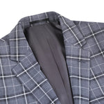 RENOIR Grey Classic Fit Single Breasted Check Suit 293-14