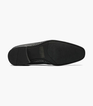 Stacy Adams Men's Spire Spiked Slip-On - Black and Silver