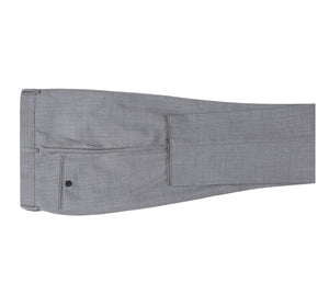 RENOIR Grey Slim Fit Flat Front Wool Suit Pant 508-5