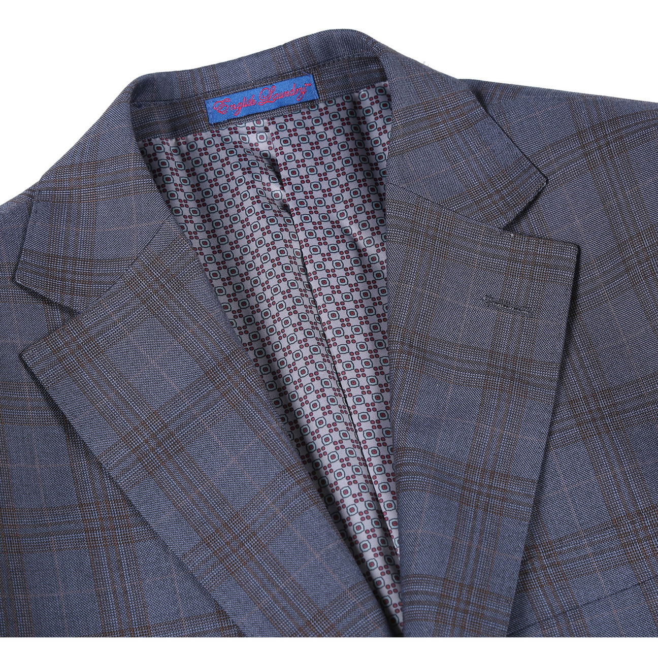 ENGLISH LAUNDRY Gray with Tan Check Notch Suit 72-55-555