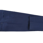 Pellagio Blue 5-Pocket Cotton Stretch Washed Flat Front Chino Pants PF20-23