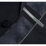 RENOIR Dark Navy 2-Piece Slim Fit Single Breasted Notch Lapel Suit 201-2