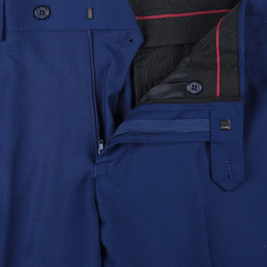 RENOIR Blue Slim Fit Flat Front Suit Separate Pants 201-20