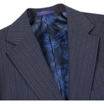ENGLISH LAUNDRY Gray Blue Micro Check Suit 72-22-001