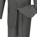 Vinci Regular Fit 4 Piece Tuxedo with Vest Bow Tie (Gray) 4TV-1