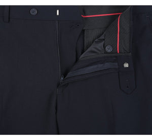 RENOIR Dark Navy Slim Fit Flat Front Suit Separate Pants 201-2