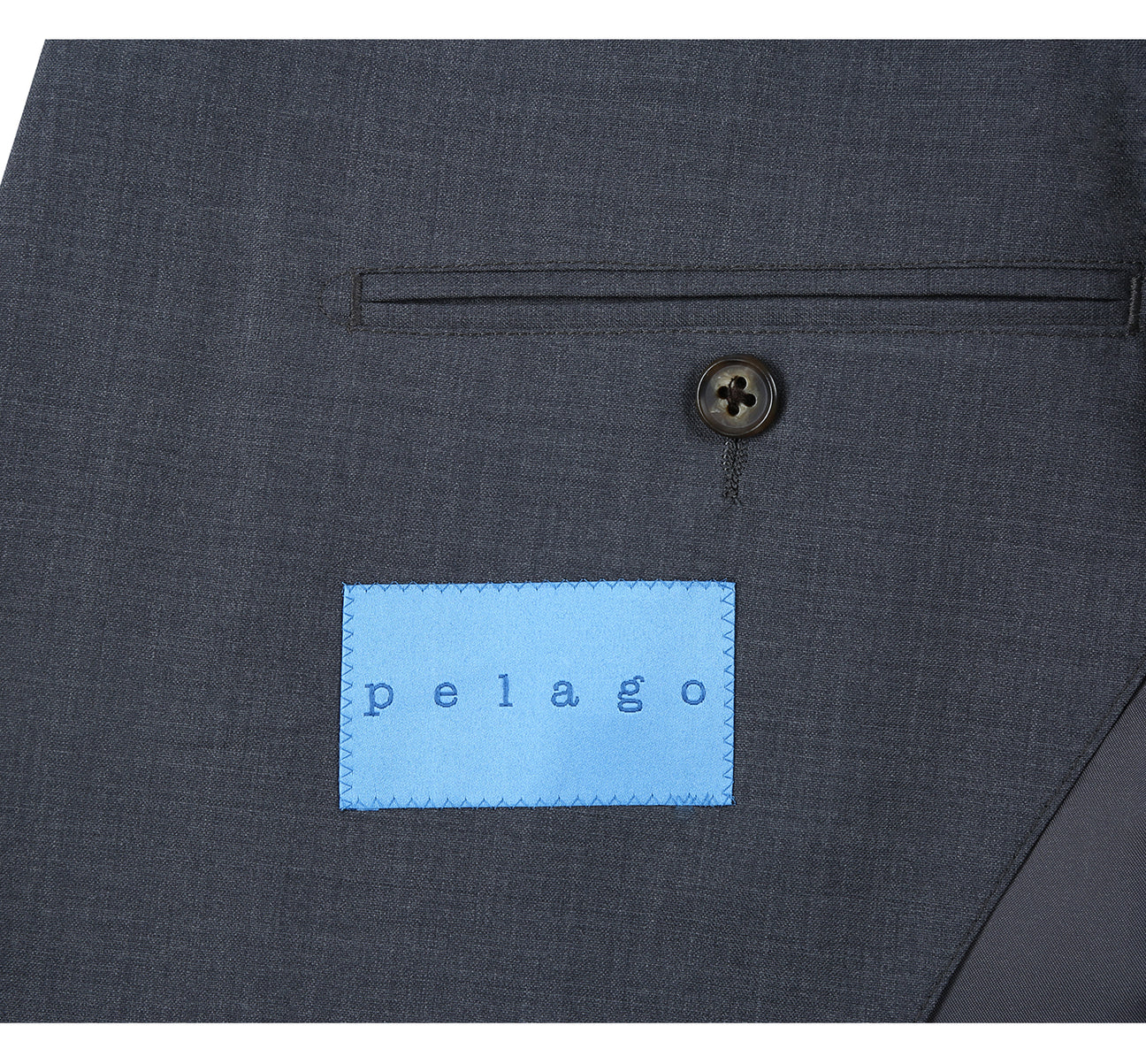 Introducing the Pellagio Gray Slim Fit Travel Suit, a premium addition to your travel wardrobe. Expertly crafted, this suit features anti-microbial properties, nature stretch for optimal comfort, and is wrinkle-resistant for ease of travel. While it comes in a stylish gray rather than dark blue, its timeless design ensures versatility wherever you go.