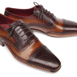 Paul Parkman Captoe Oxfords Brown Hand Painted Shoes - 5032-BRW