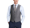 RENOIR Dark Grey Wool Suit Vest Regular Fit Dress Suit Waistcoat 508-3
