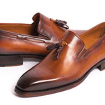 Paul Parkman Brown Goodyear Welted Tassel Loafers - 51TS-BRW