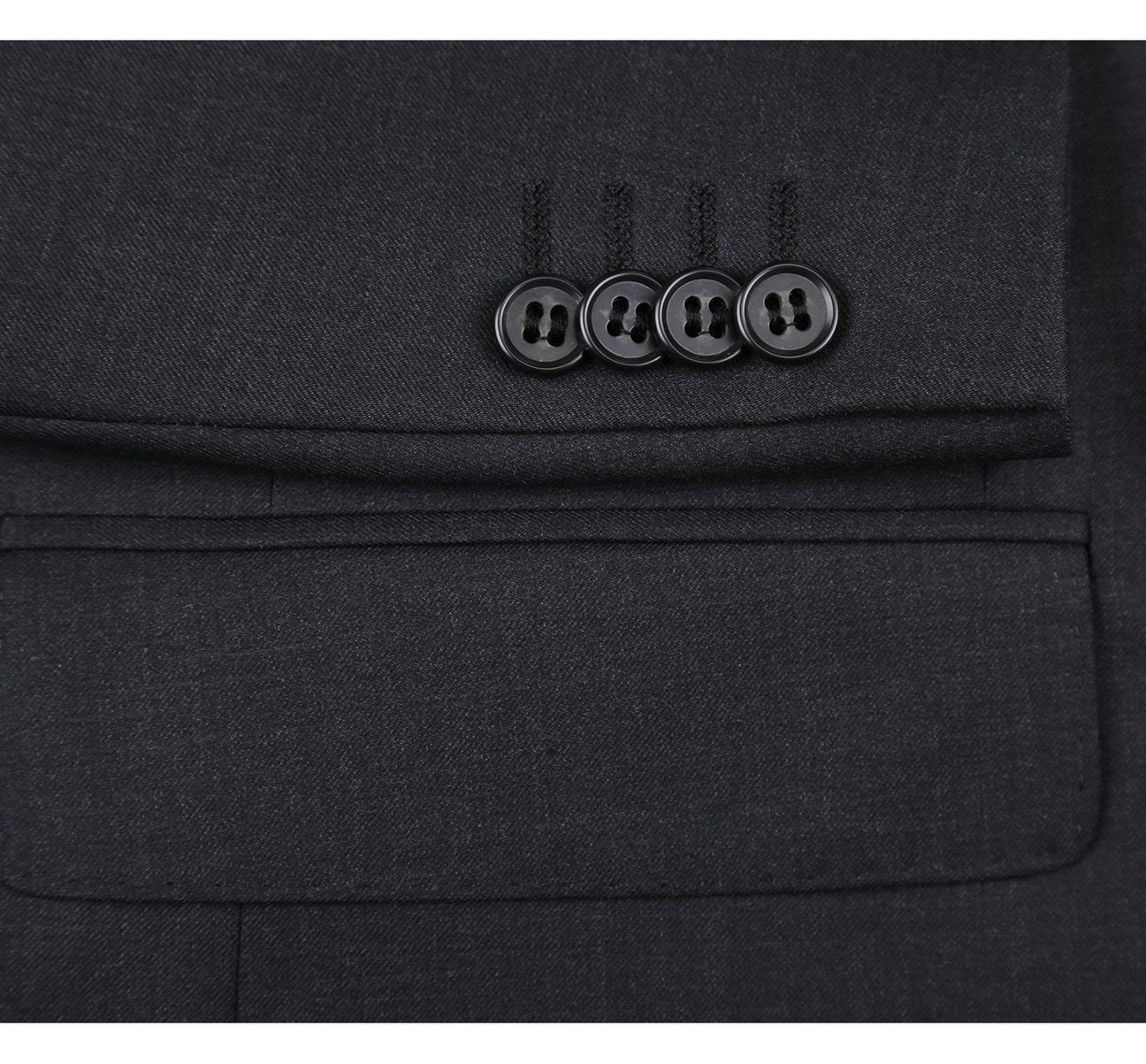 RENOIR 2-Button Classic Fit Notch Lapel Wool Suit 555-3