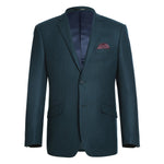 RENOIR Black/Blue Slim Fit Wool Blend Sport Coat 560-2