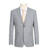 RENOIR Light Gray Slim Fit Notch Lapels Check Suit 562-1