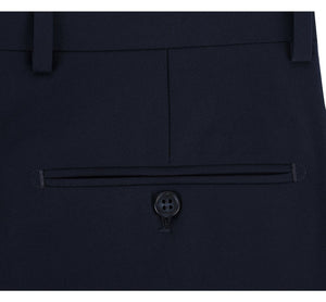 RENOIR Dark Navy Classic Fit Flat Front Suit Separate Pants 201-2