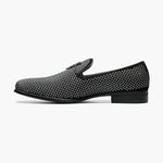 Stacy Adams - SWAGGER Studded Slip On - Black and Silver - 25228-042