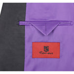 RENOIR Purple Slim Fit Peak Lapel Tuxedo Blazer With Embroidered Pattern 290-3
