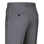 RENOIR Dark Grey Slim Fit Flat Front Wool Suit Pant 508-3
