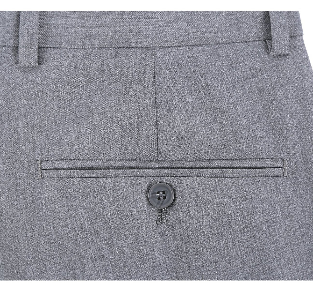 RENOIR Grey Slim Fit Flat Front Suit Separate Pants 202-2