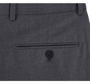 RENOIR Charcoal Slim Fit Flat Front Suit Separate Pants 202-1