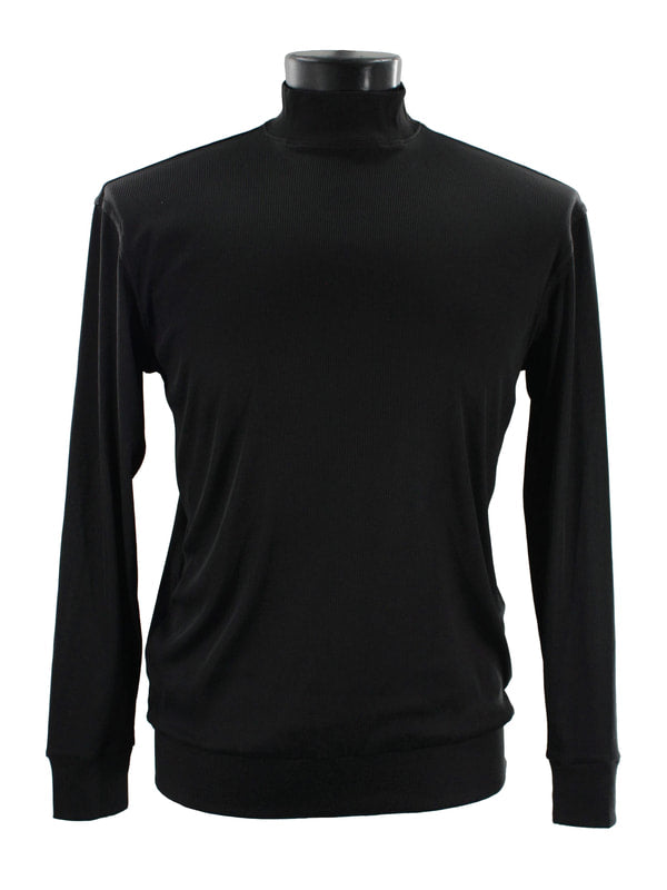 Bassiri Long Sleeve High Neck Black T-Shirt 632