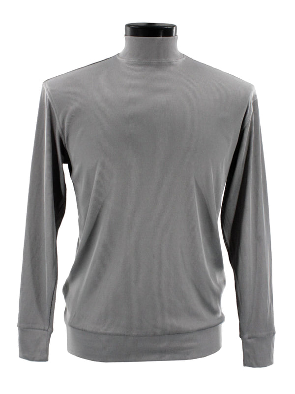 Bassiri Long Sleeve High Neck Grey T-Shirt 632