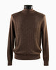 Bassiri L/S Mock Neck Sweater 635-Brown