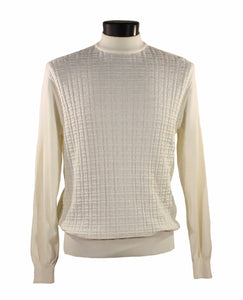 Bassiri L/S Mock Neck Sweater 635-White