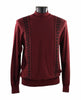 Bassiri L/S Mock Neck Sweater 636-Burgundy