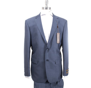 ProntoModa Super 140's Wool Suit Blue 44229