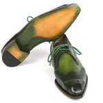 Paul Parkman Goodyear Welted Wingtip Derby Shoes Green - 584-GRN