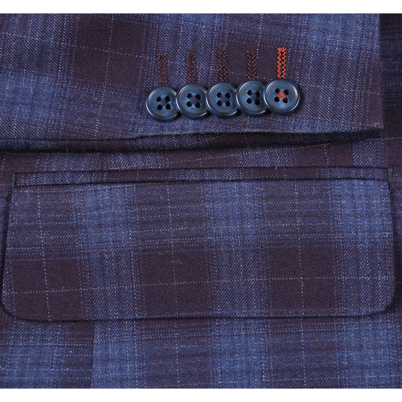 ENGLISH LAUNDRY Blue with Black Check Wool Suit 62-67-750