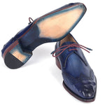 Paul Parkman Goodyear Welted Wingtip Derby Shoes Blue & Navy - 584-BLU