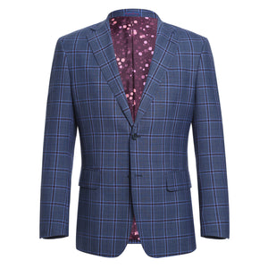 ENGLISH LAUNDRY Blue Checked Notch Suit 72-53-400