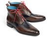 Paul Parkman Wingtip Ankle Boots Dual Tone Brown & Blue - 777-BRW-BLU
