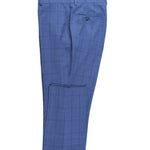 RENOIR Blue 2-Piece Slim Fit Windowpane Check Dress Stretch Suit 293-10