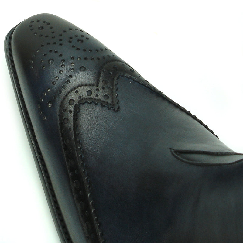 FI-8708 Black Wing Tip Boot Encore by Fiesso