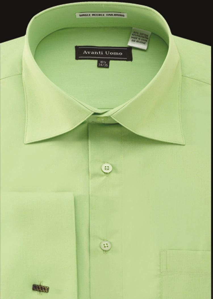 Avanti Uomo French Cuff Dress Shirt DN32M Apple Green