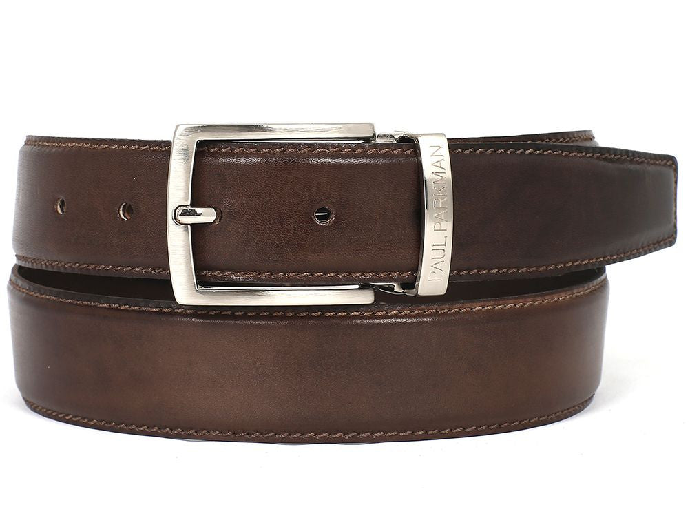 Paul Parkman Leather Belt Hand-Painted Brown - B01-ANTBRW