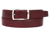 Paul Parkman Leather Belt Hand-Painted Bordeaux - B01-BRD
